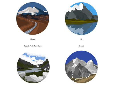 vector graphics of Mountains