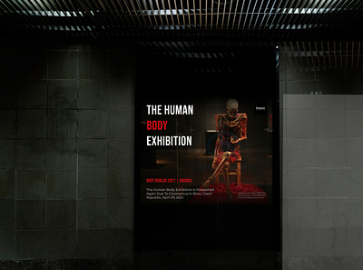 The human body exhibition Poster by Bravo design poster typography ui