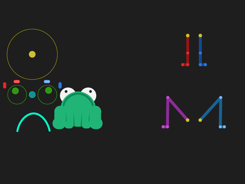 2DeadFrog Animated Logo WIP rig pictogram motion graphics motion flat character design animation 2d