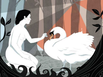 Leda And The Swan illustration mythology swan