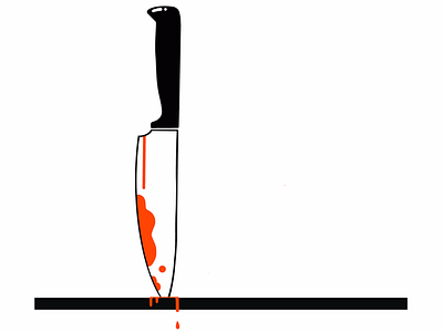 Bloody knife blood illustration knife redandblack