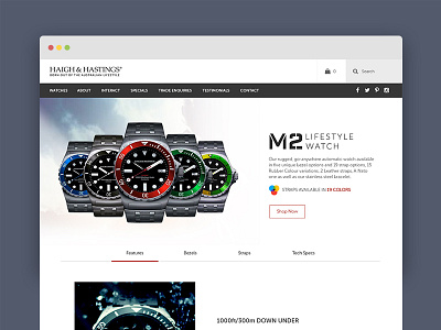Product Overview Page clean design minimal product simple ui ux watches web
