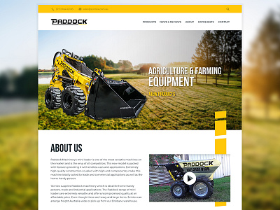 Paddock Homepage Concept bold construction design homepage strong ui web yellow