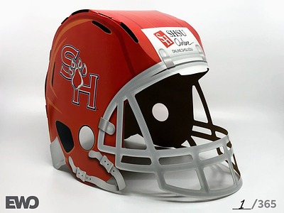 Paper Football Helmet college football helmet design marketing design papercraft promotional