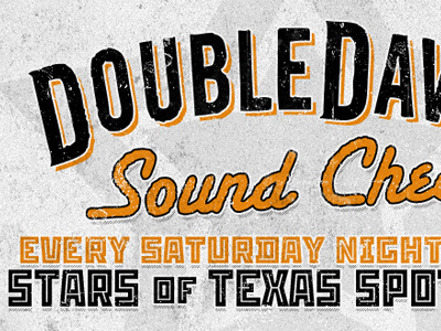 Sound Check black check eroded grunge music night orange saturday sound stars texas textured