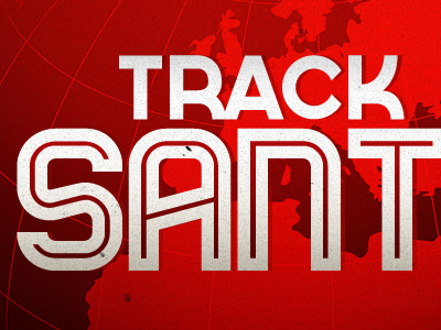 Track Santa christmas gradient noise norad red santa white