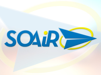 SOAiR blue brand logo white yellow