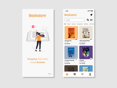 Bookstore : Book Online Shop Mobile Apps book online shop store ui ux