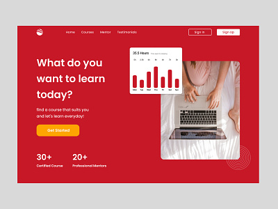 Online Course Landing Page course design landing online page ui ux