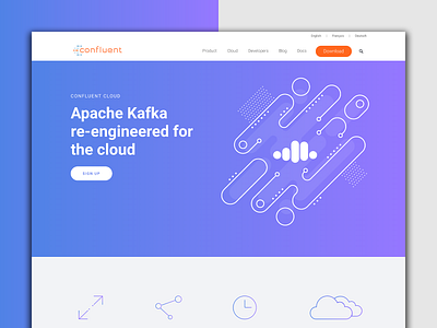 New Cloud Page cloud confluent data design graphic graphic design illustration illustration art information input landing page line line art output web webdesign