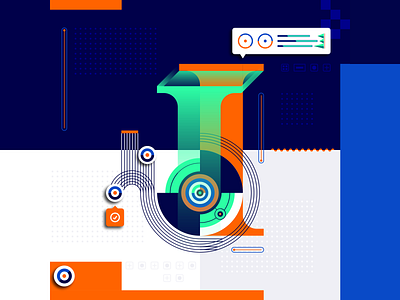 36 Days Of Type_J | 6th Edition 36 36days 36daysoftype data design experimental experiments flat geometric graphicdesign illustration infographic information input j output type typography vector vector art