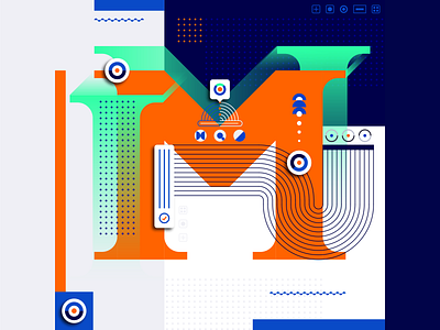 36 Days Of Type_M | 6th Edition 36 36days 36daysoftype data design experimental experiments flat geometric graphicdesign illustration infographic information input m output type typography vector vector art