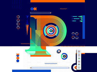 36 Days Of Type_P | 6th Edition 36 36days 36daysoftype data design experimental experiments flat geometric graphicdesign illustration infographic information input output p type typography vector vector art