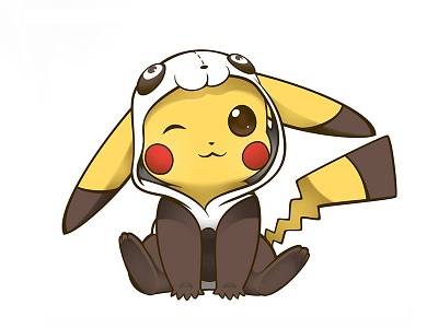 Pandachu cute gaming illustration panda pokemon vector vector art video games