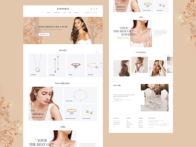Elegance | Jewelry store concept design jewelry jewelry store landing page ui web