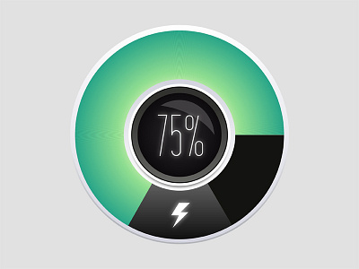 Battery Gauge battery charge dial gauge interface life percentage ui user interface ux