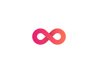 Infinity... design gradient infinity logo red