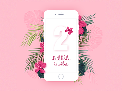 2 flowers flowers free invites mobile phone pink two ui