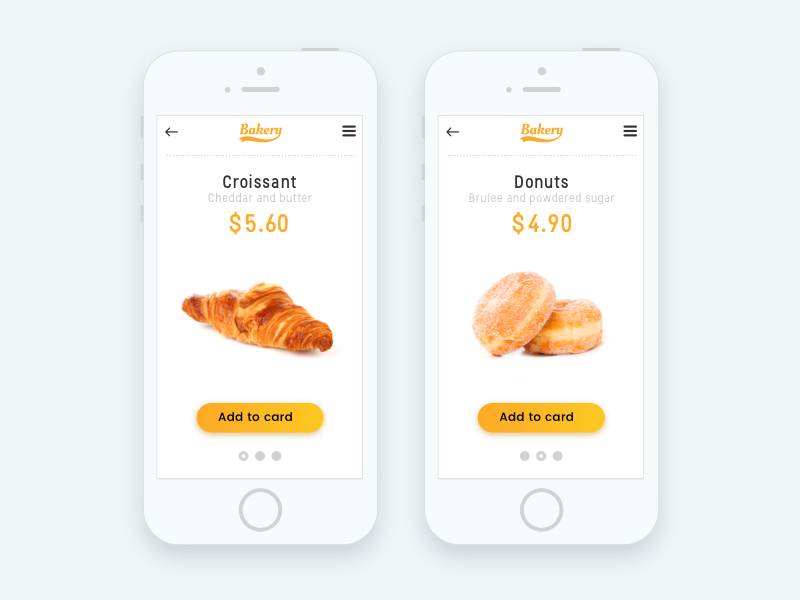 Bakery - Mobile app by Loni Asenova on Dribbble