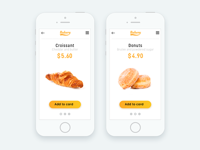 Bakery - Mobile app app clean e-commerce mobile modern products slide