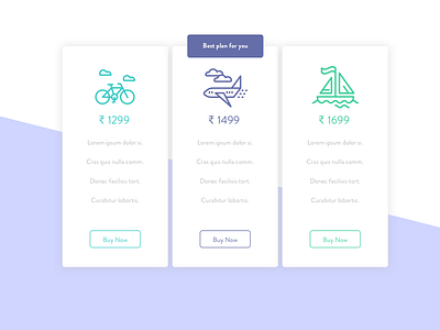 Pricing Card card card ui design mock plan price pricing ui