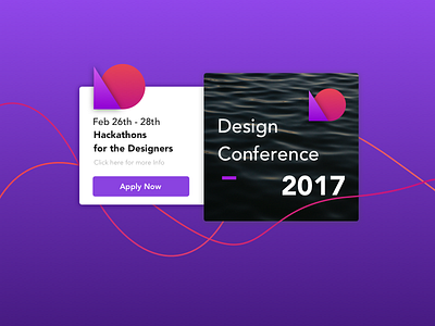 Design conference card card curves design form layout notification registration ui update ux