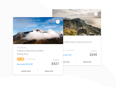 Mountains Cards cards font roboto share spotview tour travel