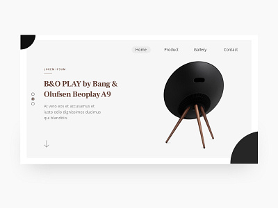 B&O play Website UI animation mobile ui ux web website