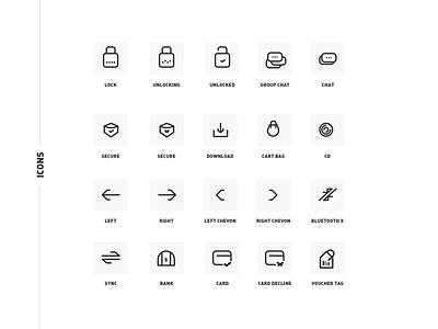 icons of style black and white design graphic icons minimalist