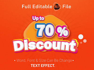 Discount offer 3d branding graphic design logo