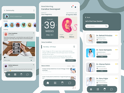 Pregnancy Mobile App ui