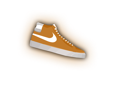| Nike SB Zoom Blazer Mid University Gold design figma gold graphic design illustration minimal minimalistic nike shoes vector