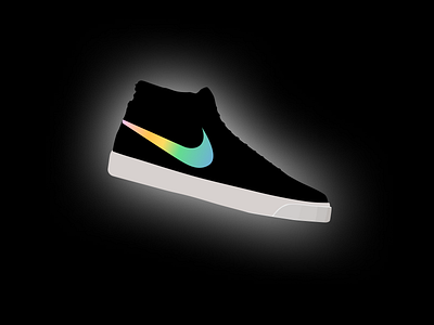 | Nike SB Blazer Zoom Mid Lance Mountain 70s Black design figma gradients graphic design illustration nike vector
