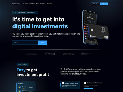 Landing - Home page design, WEB DESIGN CRYPTO