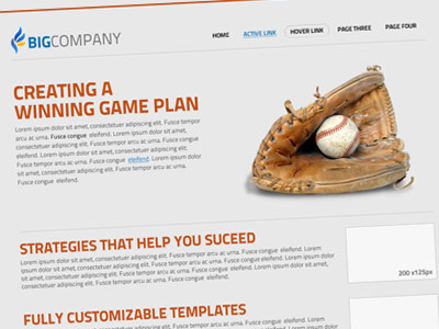 Website template Comps big company comp template themes website