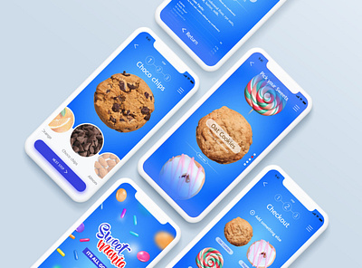 Sweet Mania App Design app app design application illustration minimal typography ui ui design ux website