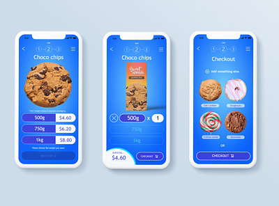 Sweet Mania App Design - Add To Cart Process app app design branding design logo ui ui design ux website