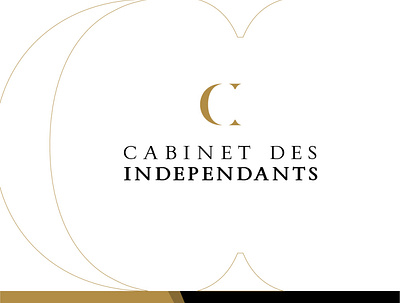 Cabinet des Independants branding design logo minimal serif