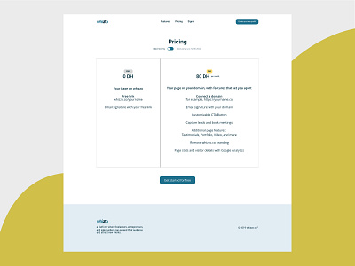 Whizzo - Pricing table design