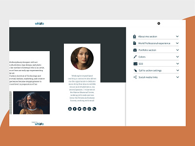 Whizzo - profile design ui