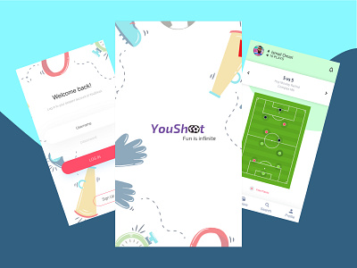 YouShoot - mobile app design app design app ui mobile ui soccer app ui