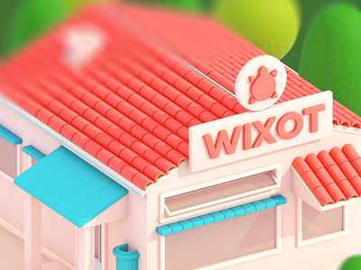 Wixot Building 3d building cartoon colorful design games illustration lowpoly vray wixot