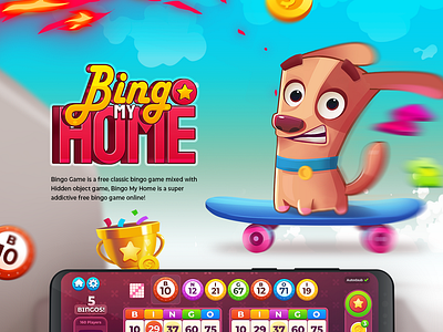 Bingo My Home cartoon colorful design games illustration mobilegames ui wixot