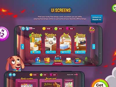 Bingo My Home UI bingo cartoon colorful design dribbble games illustration mobilegames puzzle ui wixot