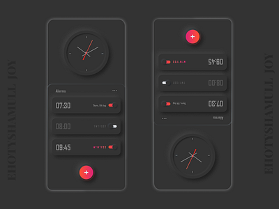 Mobile Alarm Ui Kit design graphic design minimalistic design mobile app ui ux web dashboard