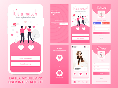 Dating app Datex android app datex dating dating mobile app design graphic design ios app minimalistic design mobile app ui ux