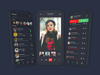 Social Messenger Chat chatting design graphic design message messenger minimalistic design mobile app social chat ui ux