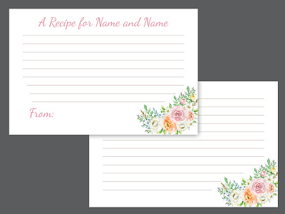 Recipe Card for Bridal Shower