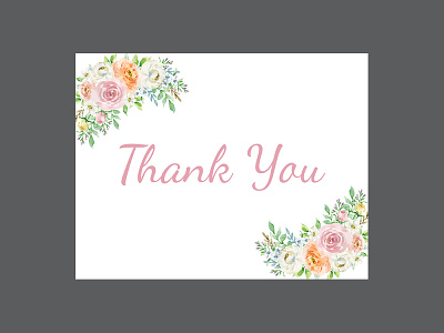 Thank You Card for Bridal Shower design graphic design indesign print print design