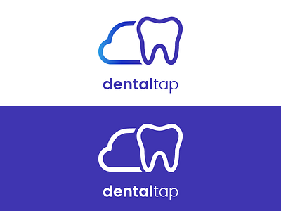 Logotype DentalTap brand branding cloud logo tooth